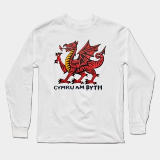 Welsh Dragon Cymru am Byth Long Sleeve T-Shirt